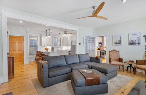 Bryant House | Luxury 3BR, 2 Full + 2 Half Baths/Walk to Elmwood/Garage/EV Charger/AC