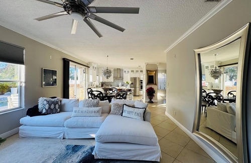 Trailer Estates House | Luxury Escapes Home with Heated Pool & Spa Near IMG and Siesta Key Beach.