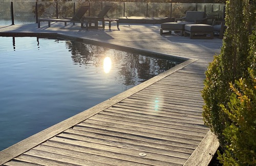 Sunrise Beach House | Luxury Lakefront Home-Heated Pool, Fireplace & Hot Tub