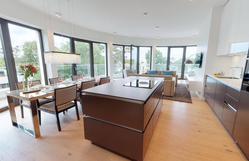 Timmendorfer Strand Apartment | Luxury vacation penthouse 4.05 with sauna and huge roof terrace in beach location