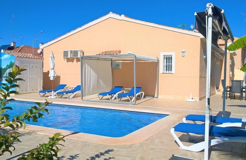 Santiago de la Ribera Villa | Luxury Villa south facing-Beach 500m-Private heated pool-English TV-WiFi-BBQ