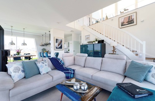 Olpenitz House | Luxury villa "Lighthouse" on the waterfront with garden, roof terrace, sauna and sea view