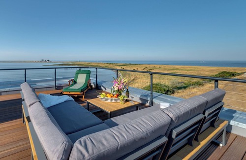 Olpenitz House | Luxury villa "Lighthouse" on the waterfront with garden, roof terrace, sauna and sea view