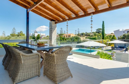 Pitharion Villa | Luxury villa | private heated pool, games for kids