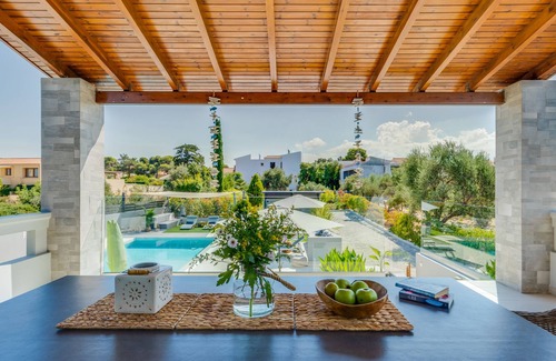 Pitharion Villa | Luxury villa | private heated pool, games for kids