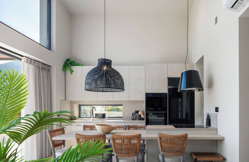 Geropotamos Villa | Luxury Villa with Sea Views, Fire Pit & near beach