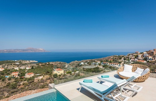 Chania Villa | Magnificent Crete Villa | Villa Opulent Horizon | 5 Bedrooms | Spacious Terrace.