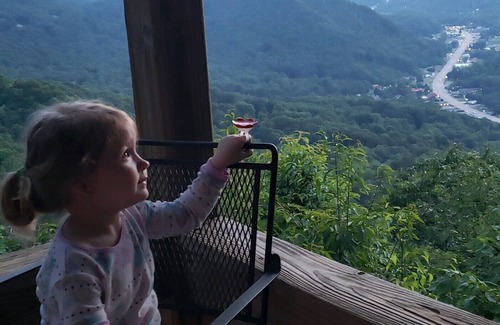 Maggie Valley House | MASTERS VIEW- 3BR,2 BA PICTURESQUE VIEW OF THE SMOKEY MOUNTAINS FROM THE HOT TUB