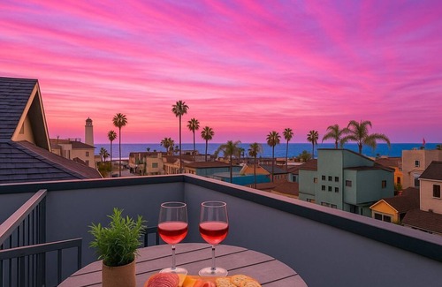 Mission Beach Apartment | MB Oceanviews and Rooftop Deck 2BR w/Parking