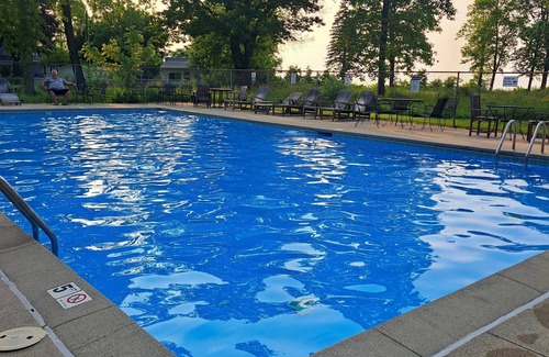 Lake Michigan Beach Condo | Million dollar view of Lake Michigan in Coloma. Private beach and heated pool.