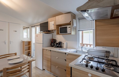Saint-Jean-de-Monts RV Rental | Mobile Home with 3 Bedrooms, Shared Pool and Private Terrace