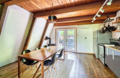 Mount Hood Village Cabin | Modern A-Frame Hot Tub Forest Escape