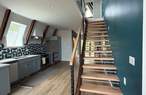 Bluffton Cottage | Modern A-frame situated only steps to beautiful Michigan and Muskegon beaches.