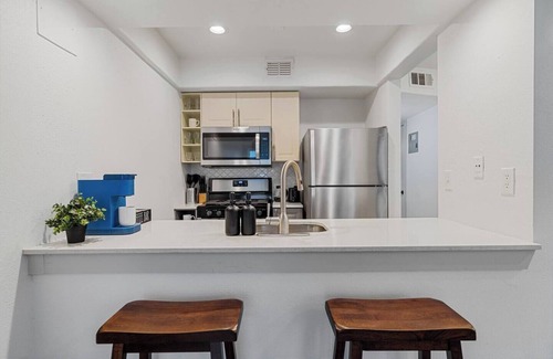 Austin Apartment | Modern Austin King Suite–Walk to DT/6th St–F1-ACL