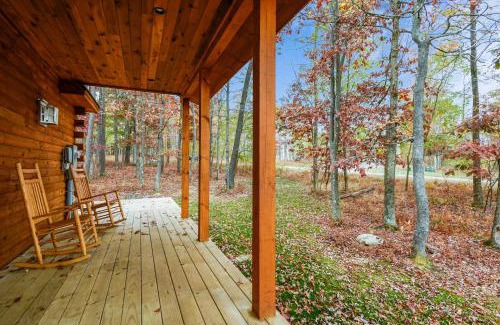 McHenry Villa | Modern Cabin with Hot Tub and Outdoor Fireplace