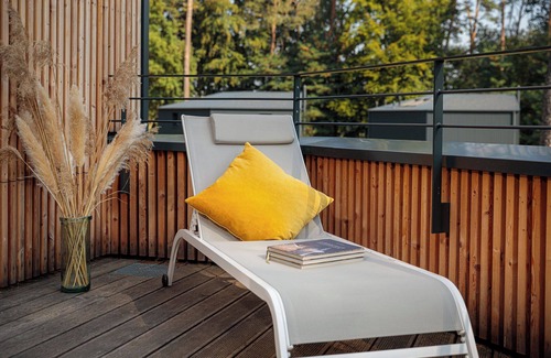 Postheim House | Modern house for 6 adults & 4 children with fireplace, roof terrace on the Lübbesee.