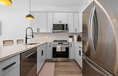 Central Business District Apartment | Modern Luxe Downtown Apartment- Near DCU Center, Universities, & Hospitals