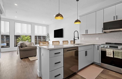 Central Business District Apartment | Modern Luxe Downtown Apartment- Near DCU Center, Universities, & Hospitals