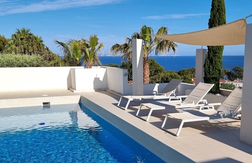 Badia de Palma Villa | MODERN LUXURY VILLA, BEACH 6 MIN. ON FOOT, WONDERFUL SEA VIEW, VIDEO TOUR.