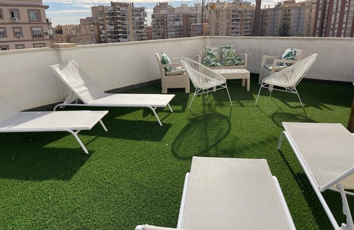 Campos Eliseos Apartment | Modern Penthouse with Private Solarium and Stunning Views, Close to Beach and Historic Center