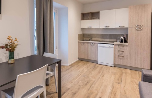 Arco Apartment | Modern River Studio Apartment with Mountain View in Central Location; Parking Available