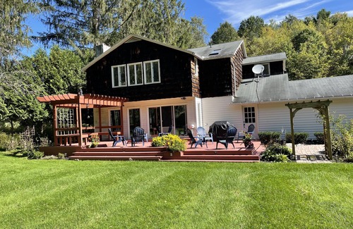 Wells Bridge Ski Chalet | Modern Rustic 5 Bedroom Home In the Foothills of the Catskills Mountains. 5 ⭐️