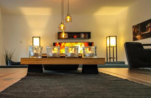 Bullay Apartment | Moderne FeWo SKY Netflix Terrasse Burgblick Boxspringbett Waschtrockner