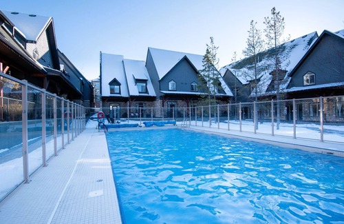 Canmore Ski Chalet | 🥇 Mountain Chalet at Mystic Springs, Heated Pool, Hot Tub!