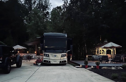 Lake Lure RV Rental | Mountain View Luxury RV Spot, Class A Motorcoach Resort, Rumbling Bald Lake Lure