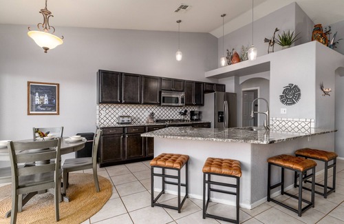 Casas Adobes House | Mystic Mirage is truly a desert oasis with pool and mountain views.