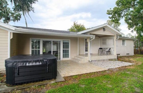 Doctors Inlet House | nChic Riverside Getaway with Hot Tub and Scenic River Vistasn