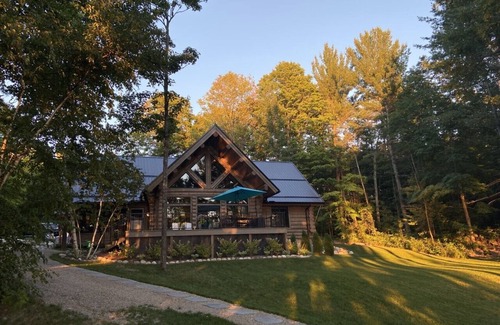 Boyne Falls Cabin | New Log Cabin on beautiful lake in Michigan in America's Summer Golf Capital!