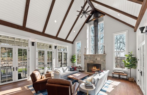 Grand Beach House | NEW LUXURY LAKE HOUSE close to beach with hot tub and screen porch!