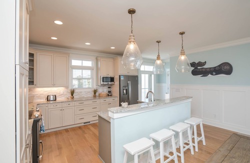 Yaupon Beach House | NEW! Oceanfront w/Direct Access to Beach & View of Pier. The Seventh Wave