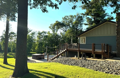 Brainerd Cabin | NEW - The Boardwalk on North Long Lake Brainerd with Hot Tub, Pet-Friendly