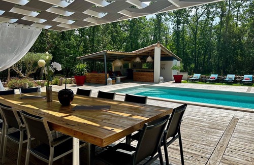 Labastide-de-Virac Villa | New villa 8 to 10 people, private heated pool