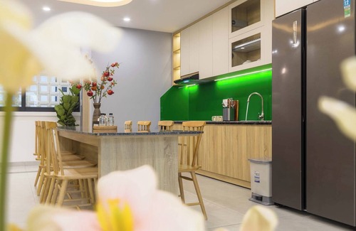Ngu Hanh Son Villa | Newly built 4-story private villa/Floor-separated private layout/Duplex room