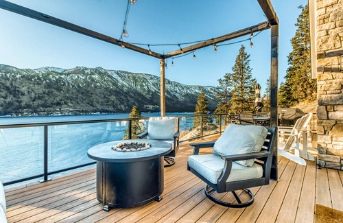 Willow Point House | Newly constructed lakefront home w/private pool, boat dock, & wrap-around deck