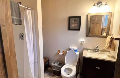 Cooke City-Silver Gate Apartment | Newly Remodeled Motel Room with 1 Queen Bed, Bathroom with shower. Mini Fridge, Coffee Maker. Situated close to the General Store in Silver Gate, MT
