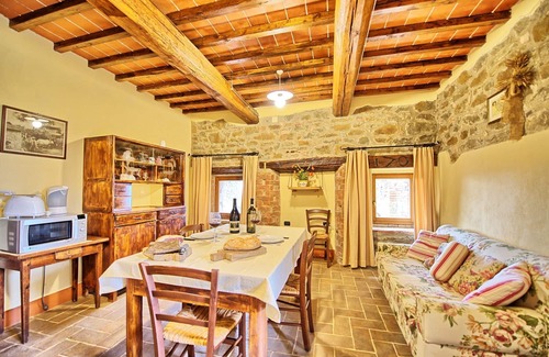 Castelnuovo Berardenga Apartment | Nice apartment for 3 guests with pool, WIFI, pets allowed and panoramic view