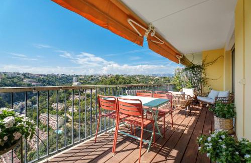 Fabron Apartment | Nice Renting - ABBAYE - Luxury Penthouse Sea View Pool Tennis Parking