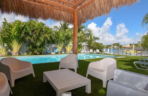 Surfside House | NoBeVIP: The PALMS HOUSE With Bay View, HEATED Pool and walk to the beach