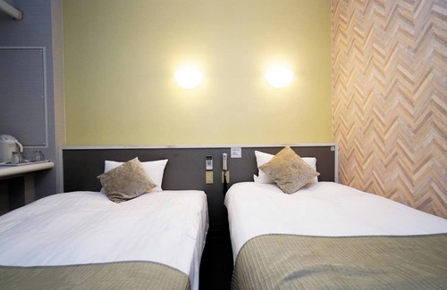 Kita Ward Hotel | NonsmokingTwin corner room 5 minutes walk fr/Okayama Okayama