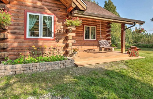 North Pole Cabin | North Pole Log Cabin w/Northern Lights Views!