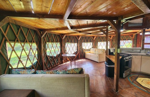 Mokuleia RV Rental | North Shore Rustic Country Lodge 2-Story Yurt By Beach Waialua Haleiwa Glamping