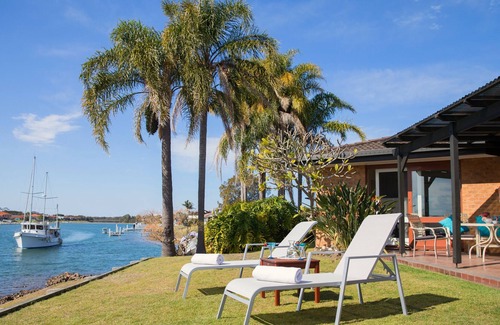 Port Macquarie House | North view - waterfront home on the Port Macquarie canals with private jetty