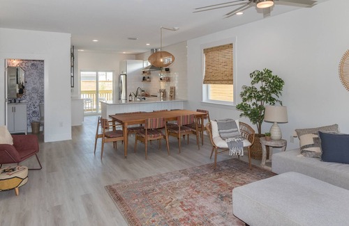Vilano Beach House | Oasis by the Beach, 2 master Suites, 2 living rooms, Heated pool, steps to ocean