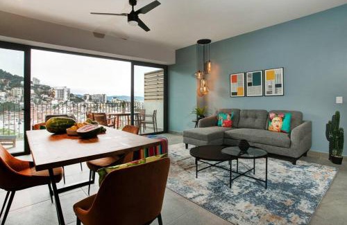 El Caloso Apartment | Oasis Studio - Puerto Vallarta Downtown Malecon, with City, Ocean & Mountain Views