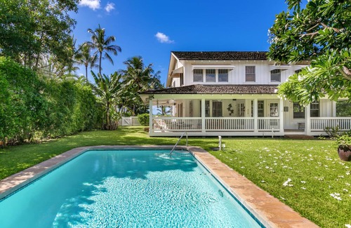 Kekaha House | Ocean Estate w/A/C and HEATED Salt Water Pool on Sunny Westside. TVNCU #1099