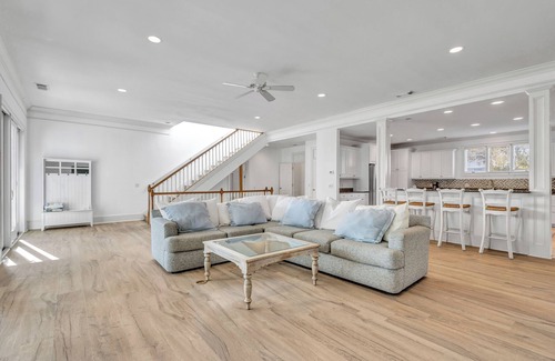 North Forest Beach House | Ocean View, 3-Patio, 6BR, 6300sf Home w/Pool; 50 Steps to Beach, Coligny Circle!